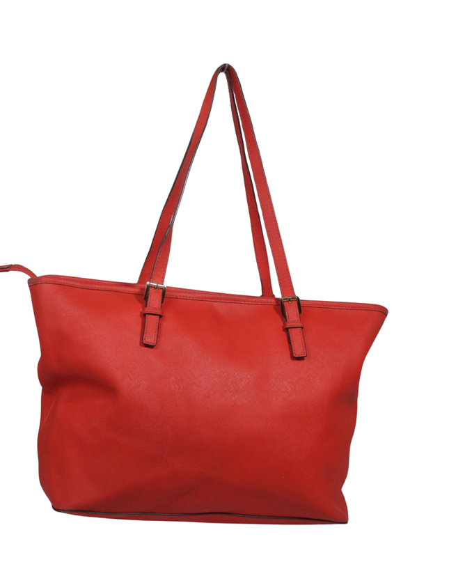 Michael Kors Red Saffiano Leather Tote Bag