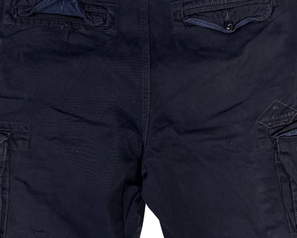 Quiksilver Navy Blue Straight Fit Cargo Shorts