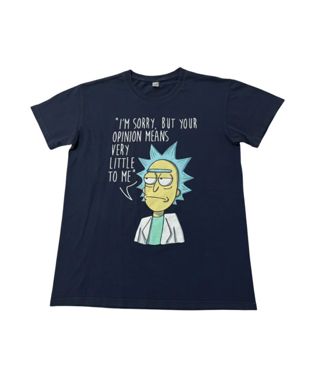 Pampling Navy Blue Rick and Morty Graphic Tee