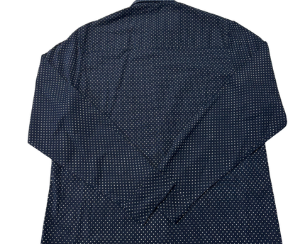 OFFROAD Navy Blue Polka Dot Long Sleeve Button-Down Shirt