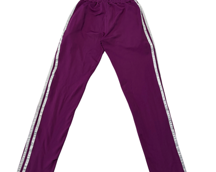 Adidas Purple Trefoil 3-Stripe Track Pants
