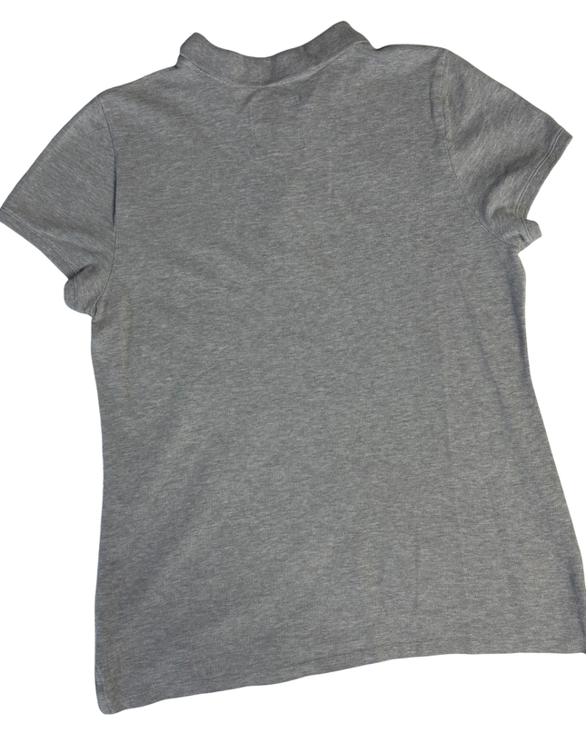 American Eagle Grey Short Sleeve Piqué Polo Shirt