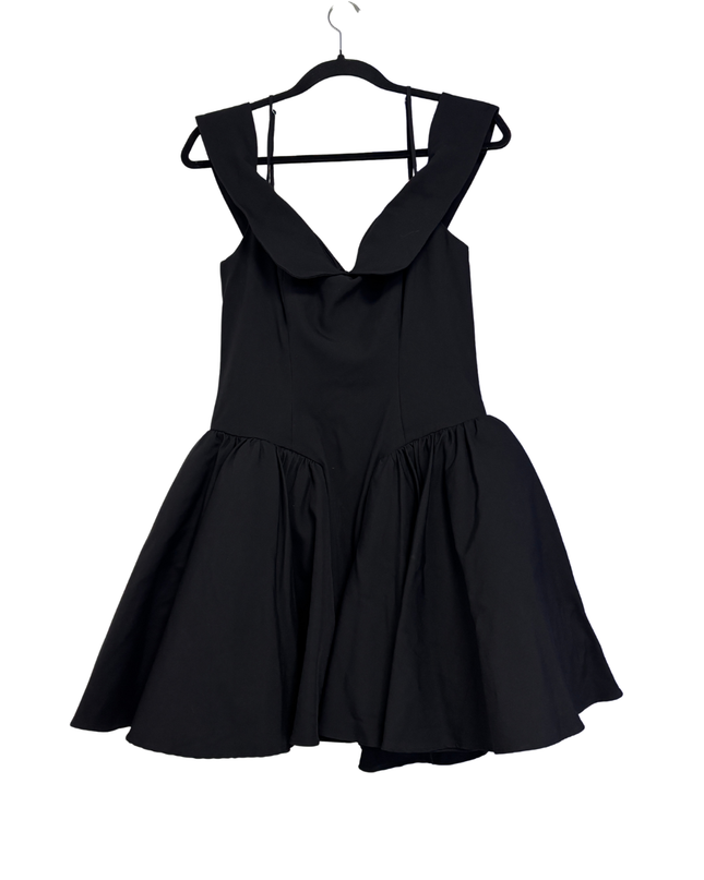 House of CB Black Off-Shoulder Voluminous Mini Dress