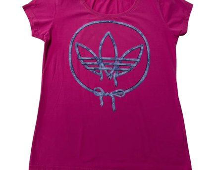 Adidas Pink Trefoil Ribbon Graphic Tee
