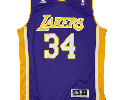 Adidas Purple Los Angeles Lakers Shaquille O'Neal #34 Swingman Jersey
