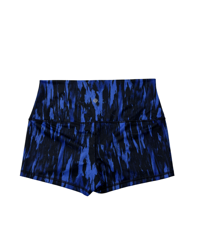 Lululemon Athletica Blue Abstract High-Rise Performance Shorts