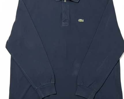 Lacoste Navy Blue Long Sleeve Piqué Polo Shirt