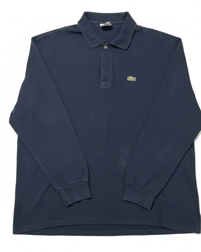 Lacoste Navy Blue Long Sleeve Piqué Polo Shirt