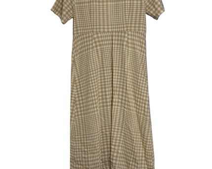 M&S Collection Beige Gingham Wrap Midi Dress