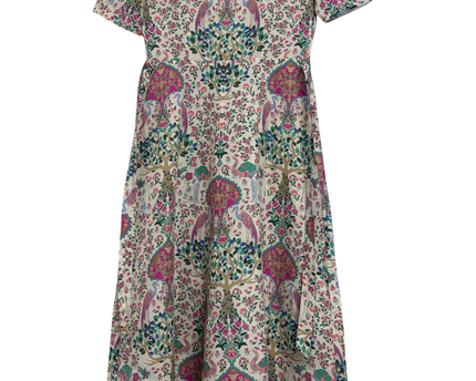 Sandro Multicolor Printed Linen-Blend Midi Dress