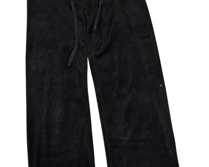 Juicy Couture Black Velour Crest Track Pants