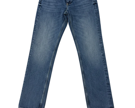Zara Blue High-Waisted Straight Leg Jeans