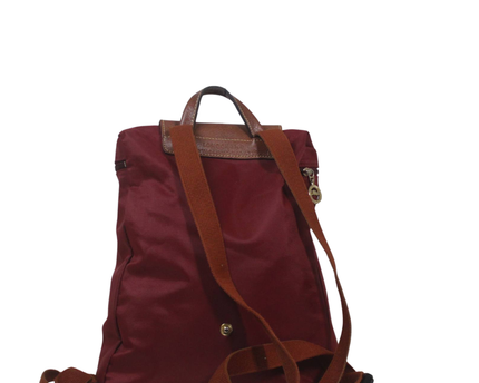 Longchamp Maroon Le Pliage Nylon Backpack