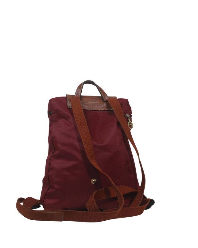 Longchamp Maroon Le Pliage Nylon Backpack