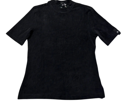 Adidas Black Corduroy-Textured Short Sleeve T-Shirt W/Tags
