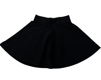 H&M Black Cotton Mini Skater Skirt