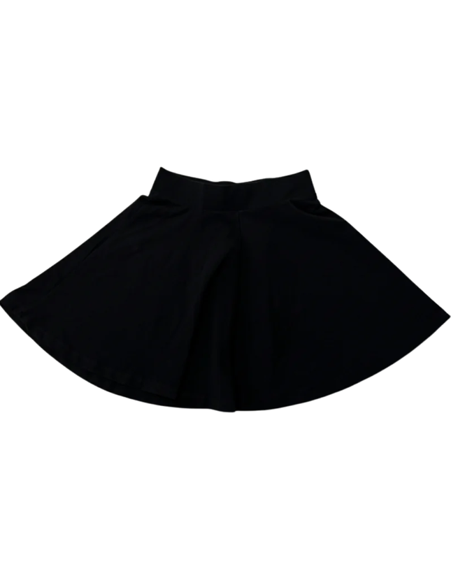 H&M Black Cotton Mini Skater Skirt