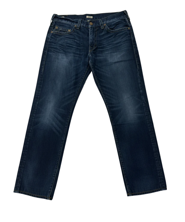 True Religion Blue Geno Relaxed Slim Jeans