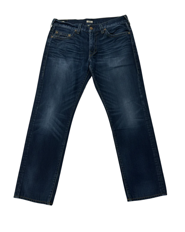 True Religion Blue Geno Relaxed Slim Jeans
