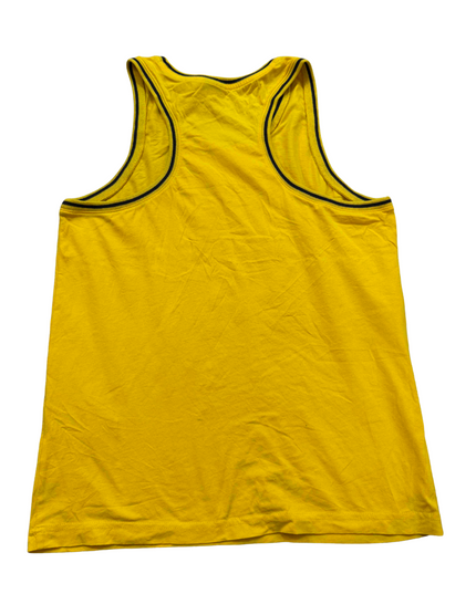 Champion Big C Logo Yellow Athletic Tank Top - S