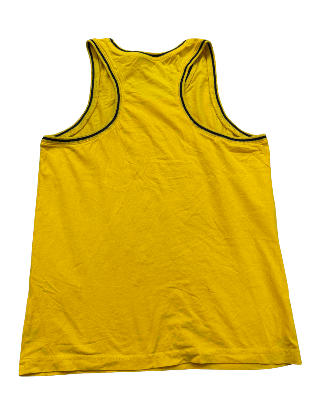 Champion Big C Logo Yellow Athletic Tank Top - S