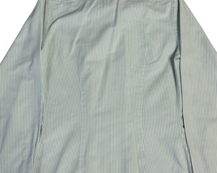 Ralph Lauren Light Blue/White Striped Slim Fit Button-Down Shirt