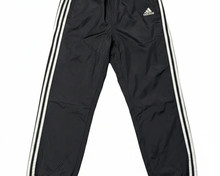 Adidas Black Three-Stripe Windbreaker Track Pants