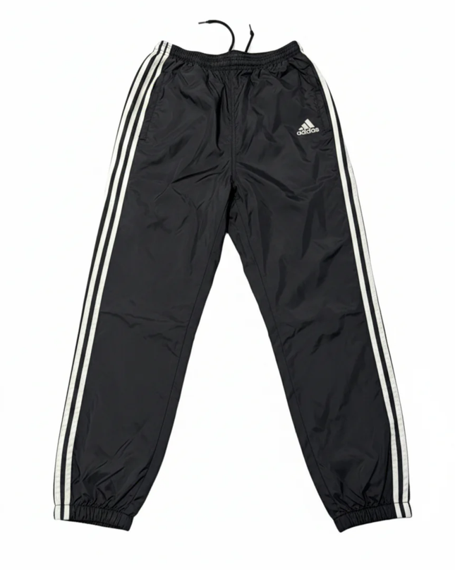 Adidas Black Three-Stripe Windbreaker Track Pants
