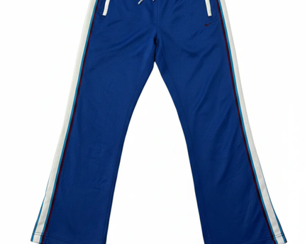 Nike Blue Mesh Snap-Button Athletic Track Pants