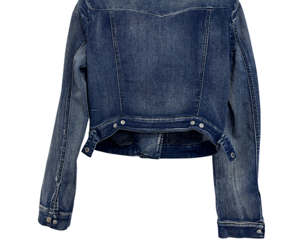 Bebe Blue Denim Moto Biker Jacket