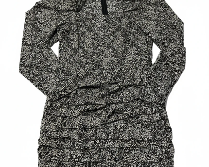 In The Style Black and White Floral Ruched Mini Dress