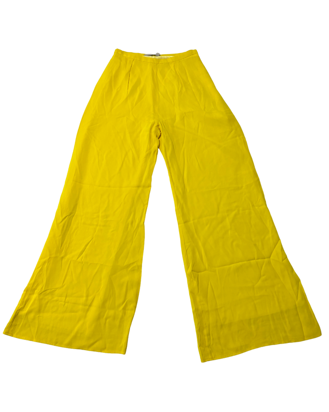 ZINI Yellow High-Waisted Wide Leg Pants