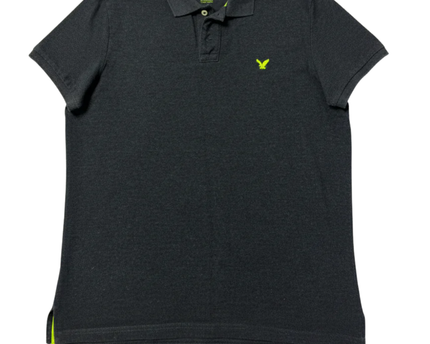 American Eagle Outfitters Dark Grey Neon Trim Polo Shirt