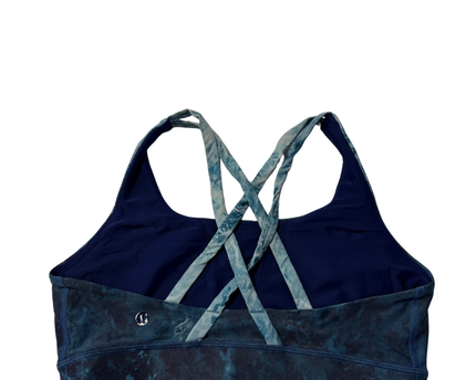 Lululemon Blue Marble Energy Strappy Sports Bra