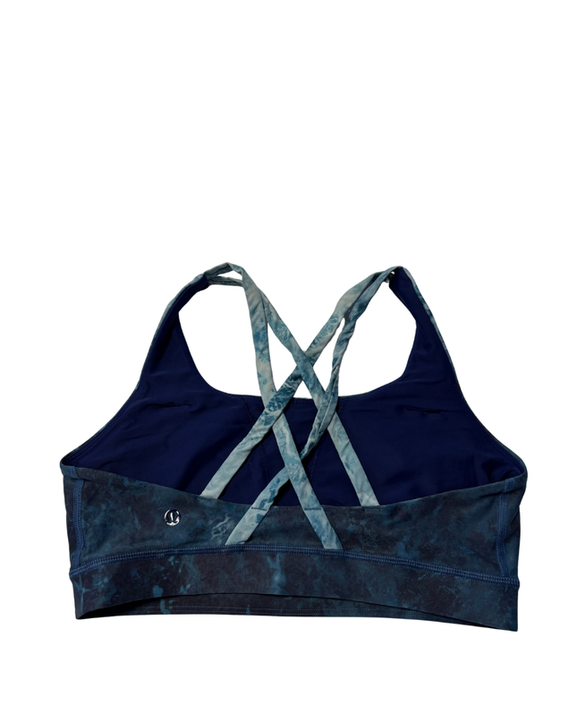 Lululemon Blue Marble Energy Strappy Sports Bra