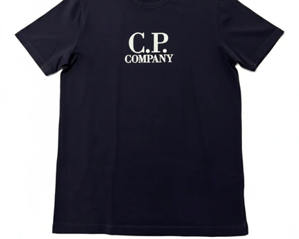 C.P. Company Navy Blue Graphic Logo T-Shirt