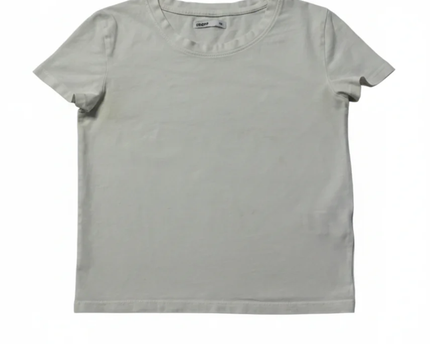 CROPP White Short Sleeve Crew Neck T-Shirt