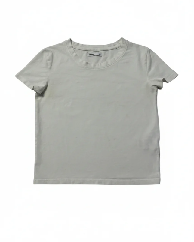 CROPP White Short Sleeve Crew Neck T-Shirt