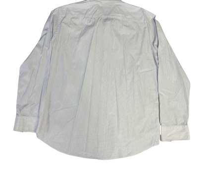 Hugo Boss White/Blue Striped Long Sleeve Dress Shirt