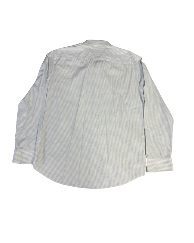 Hugo Boss White/Blue Striped Long Sleeve Dress Shirt