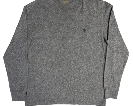 Polo Ralph Lauren Grey Polo Player Long Sleeve T-Shirt