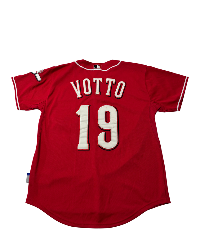 Majestic Red Cincinnati Reds Joey Votto #19 Authentic Baseball Jersey