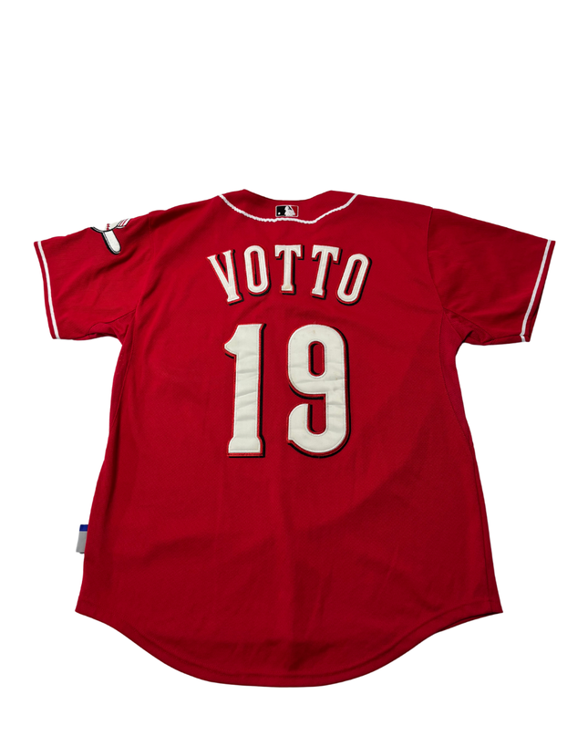 Majestic Red Cincinnati Reds Joey Votto #19 Authentic Baseball Jersey