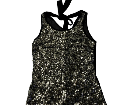 MNG Collection Black Sequin Halter Top W/TAG