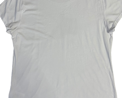 Calvin Klein Jeans White T-Shirt with Silver Metallic Logo