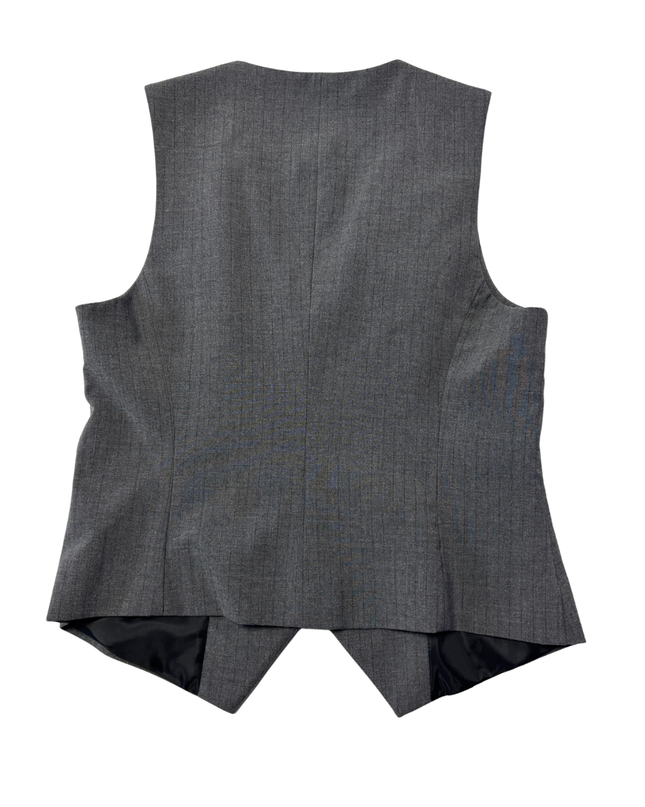 Zara Grey Pinstripe Tailored Waistcoat