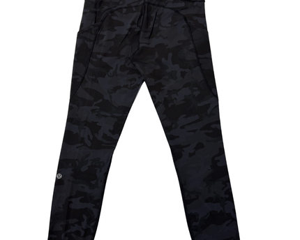 Lululemon Black Camo Performance High-Waist Leggings with Pockets