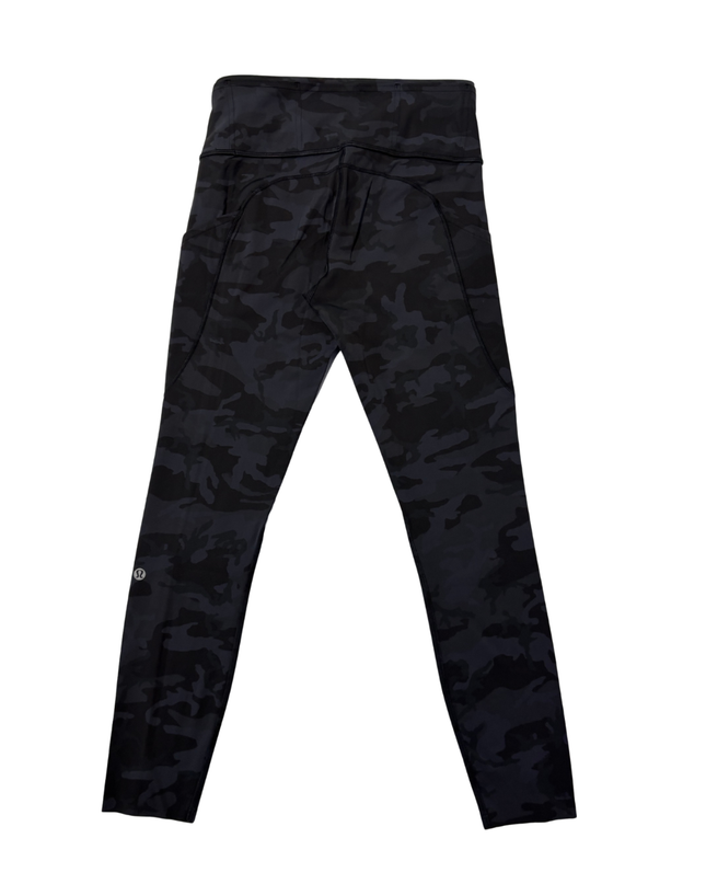 Lululemon Black Camo Performance High-Waist Leggings with Pockets