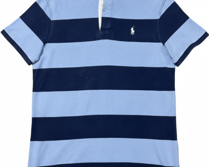 Polo Ralph Lauren Blue Striped Custom Slim Fit Polo Shirt