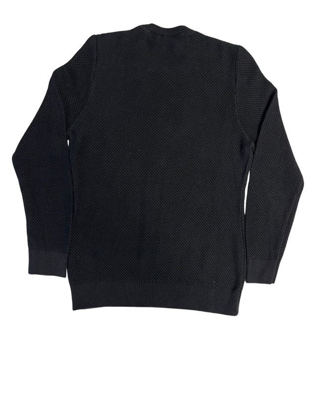 Lacoste Black Textured Knit Slim Fit Sweater